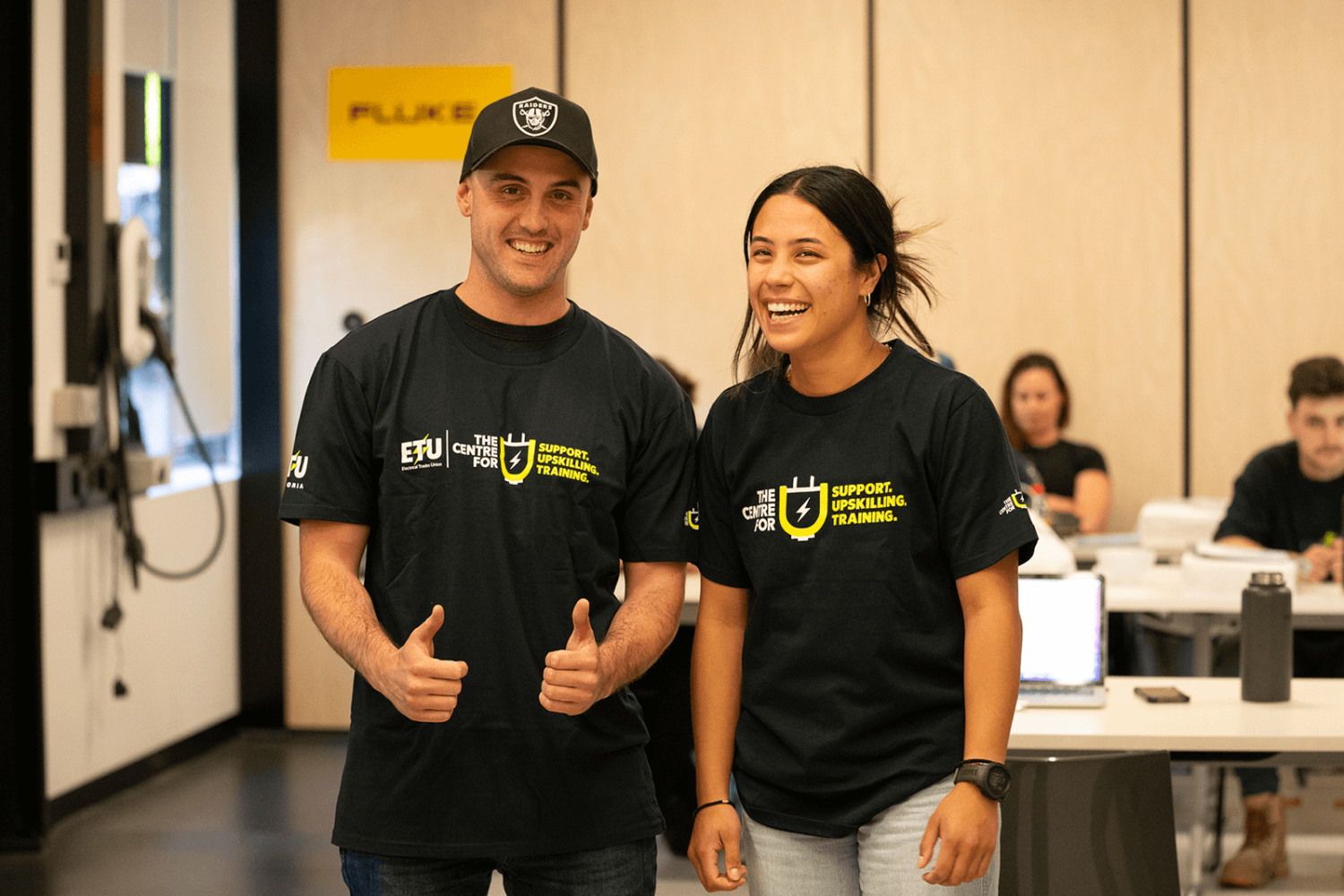 Electrical Trades Union members at Centre For U Electrical Trades Union members at Centre For U class at 200 Arden Street, North Melbourne, Victoria, Australia