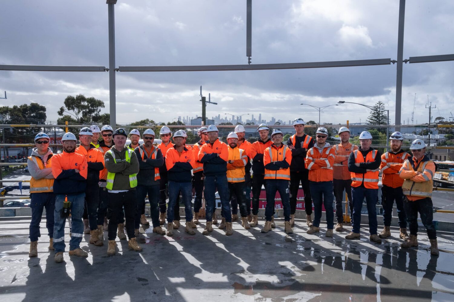Electrical Trades Union of Victoria members on Data Centre jobsite outside of Melbourne, Victoria Electrical Trades Union of Victoria members on Data Centre jobsite outside of Melbourne, Victoria