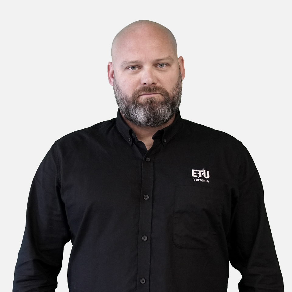 Photo of Electrical Trades Union Victoria Organiser Luke O'Brien